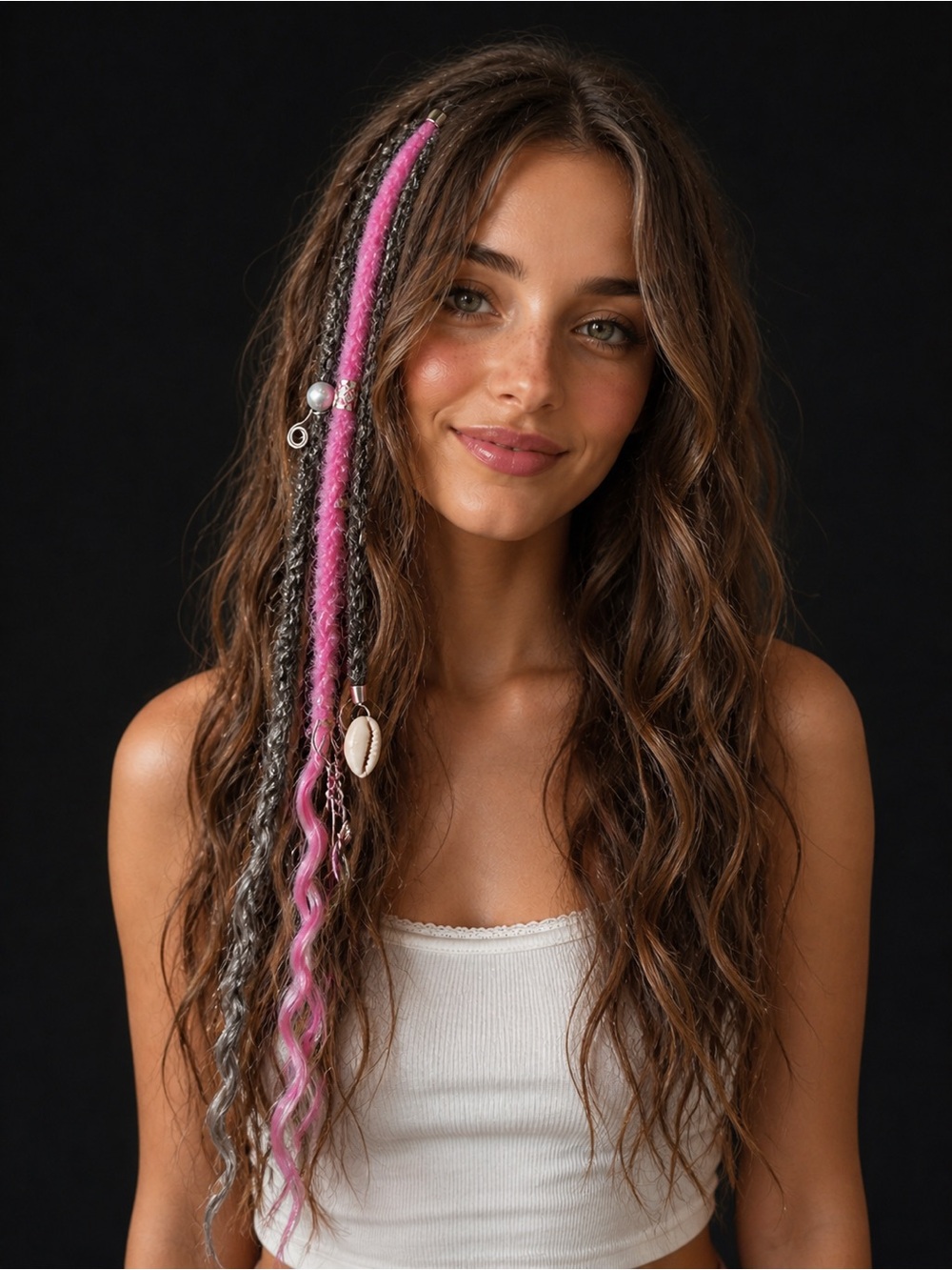 Caribe Pink Drift 28” Boho Wave Clip-In